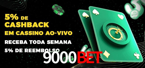 Promoções do cassino ao Vivo 9000bet